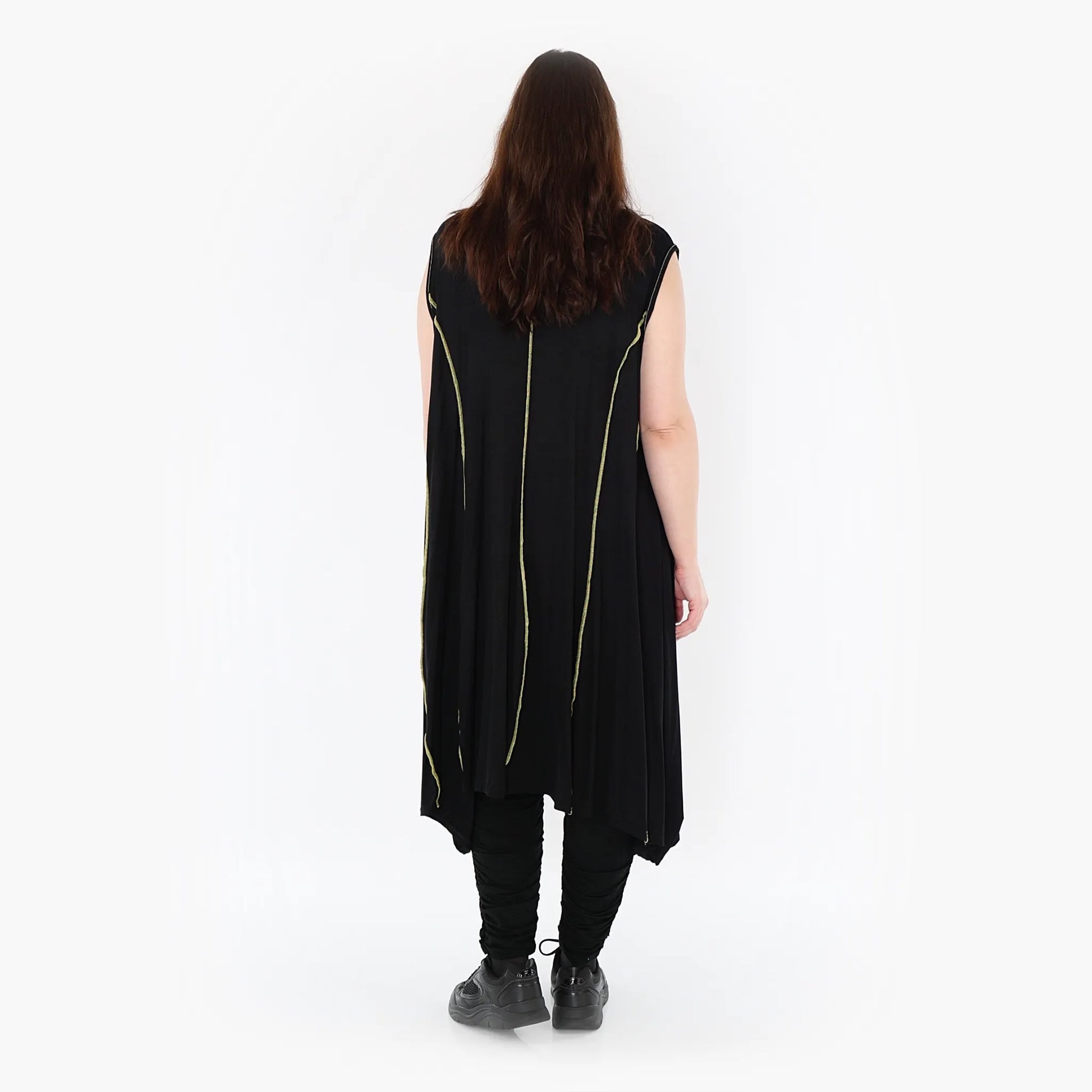 Ballon Tunika von AKH Fashion aus Viskose, 1416.06913, Schwarz/Gelb, Schick, Modern