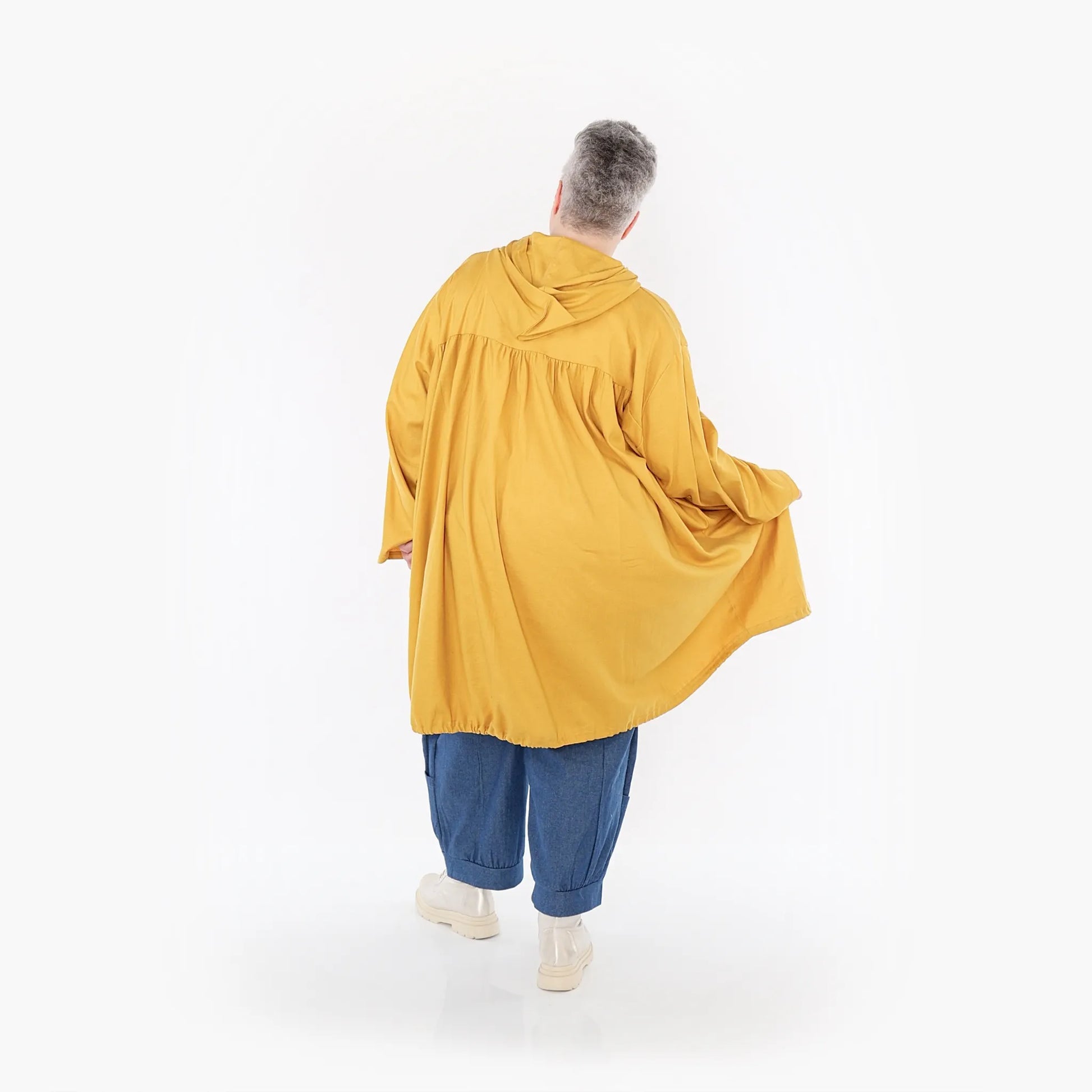 AKH Fashion Jacke in gerader Form, aus Baumwolle, 1465.07045, Honig, Ausgefallen, Zeitlos