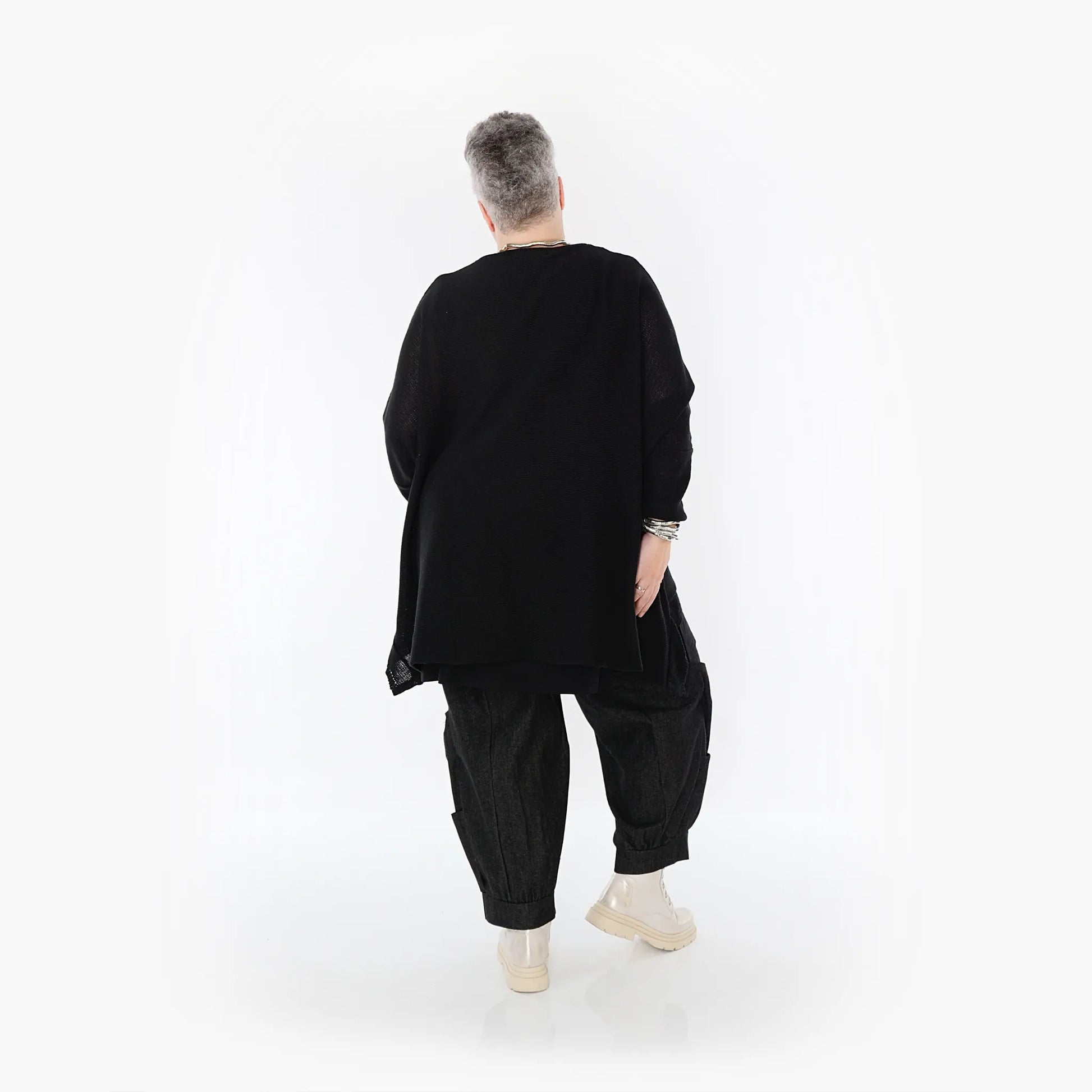 AKH Fashion Hose in gerader Form, aus Polyester, 1466.06556, Schwarz, Ausgefallen, Zeitlos