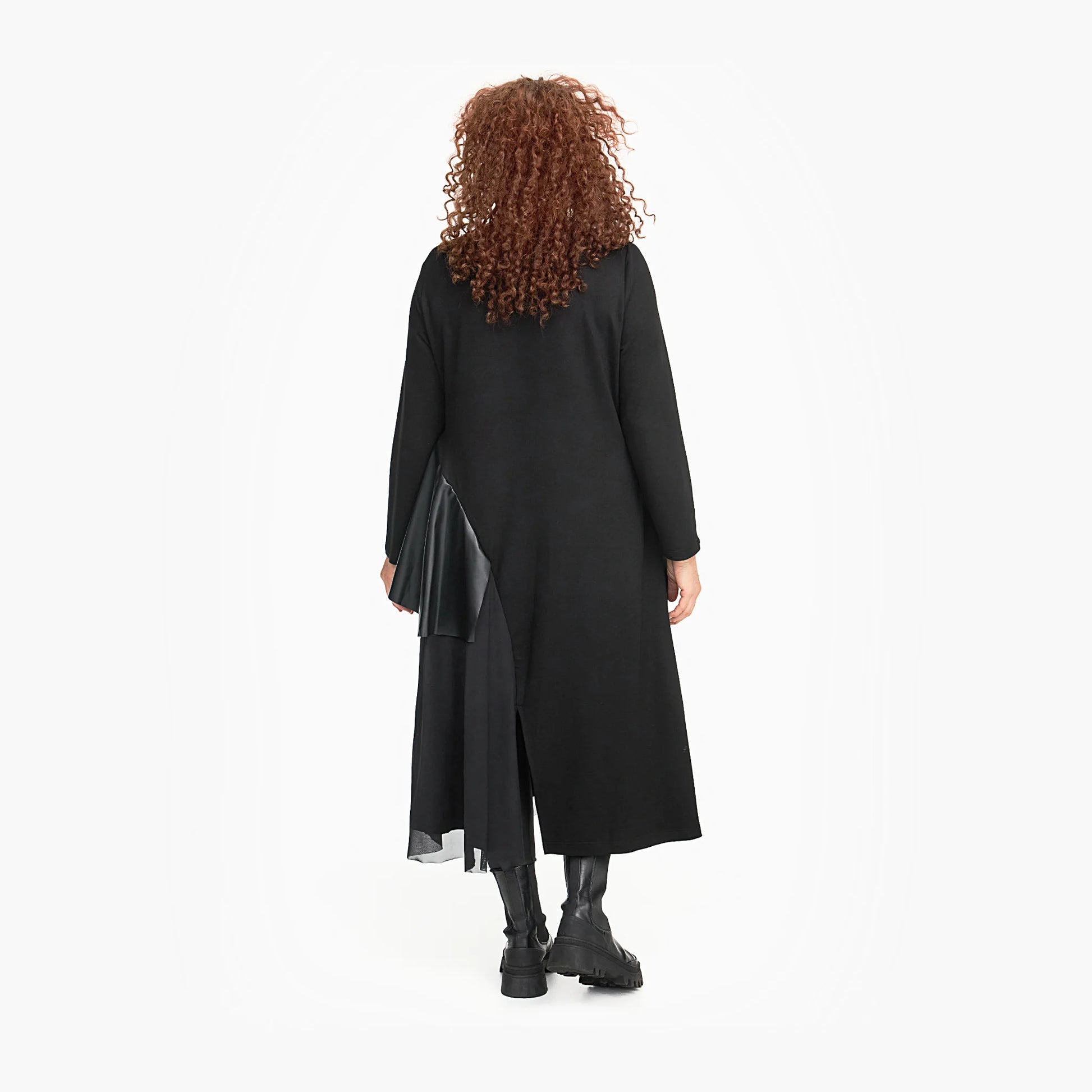 Kleid von Do Your Best aus Viskose, D767, Schwarz, Schick, Modern, Bequem