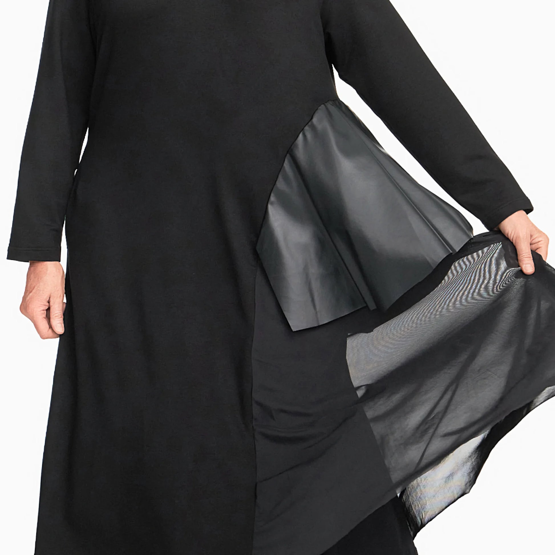 Kleid von Do Your Best aus Viskose, D767, Schwarz, Schick, Modern, Bequem