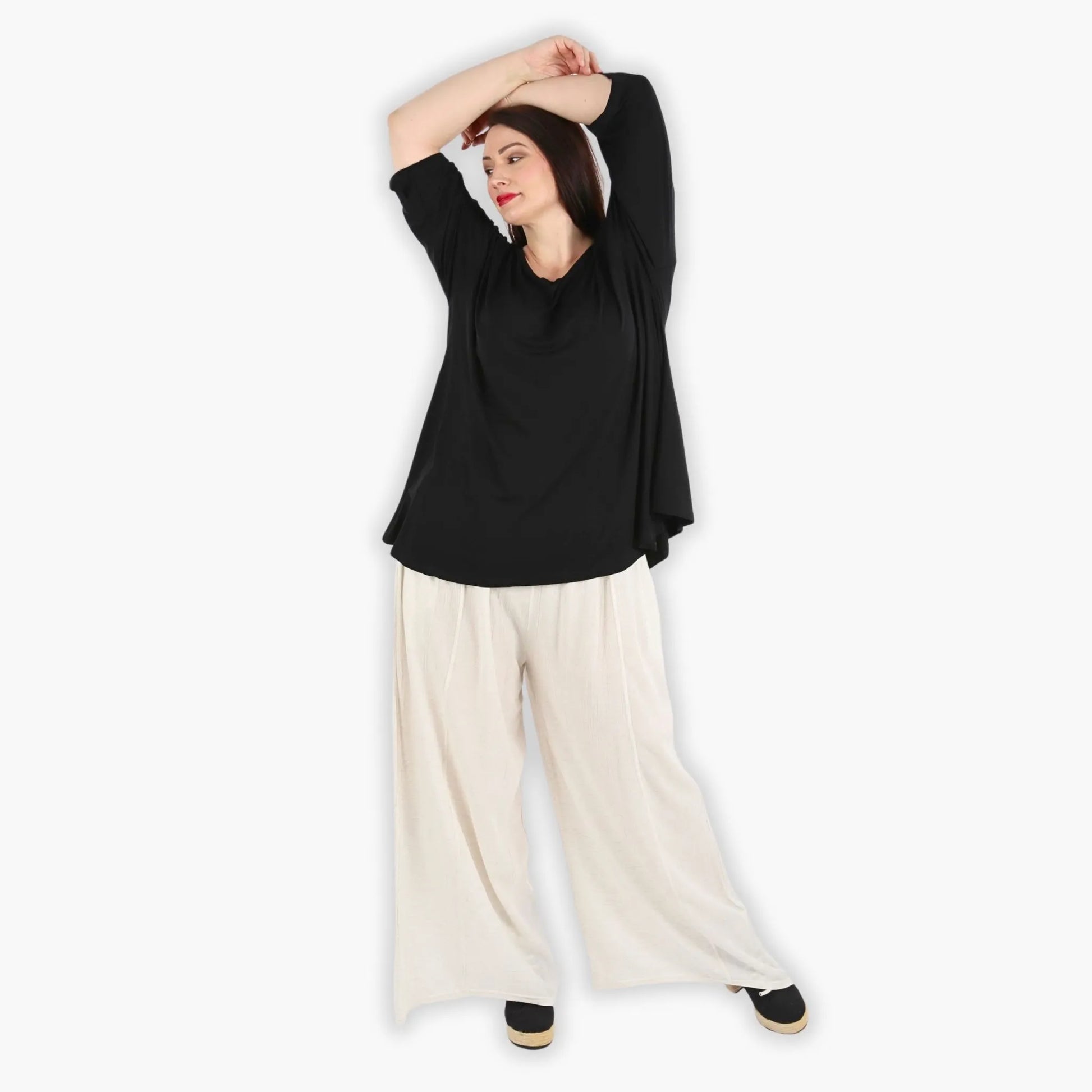 AKH Fashion Hose in gerader Form, aus Viskose, 1295.06927, Weiß, Schick, Modern, Bequem