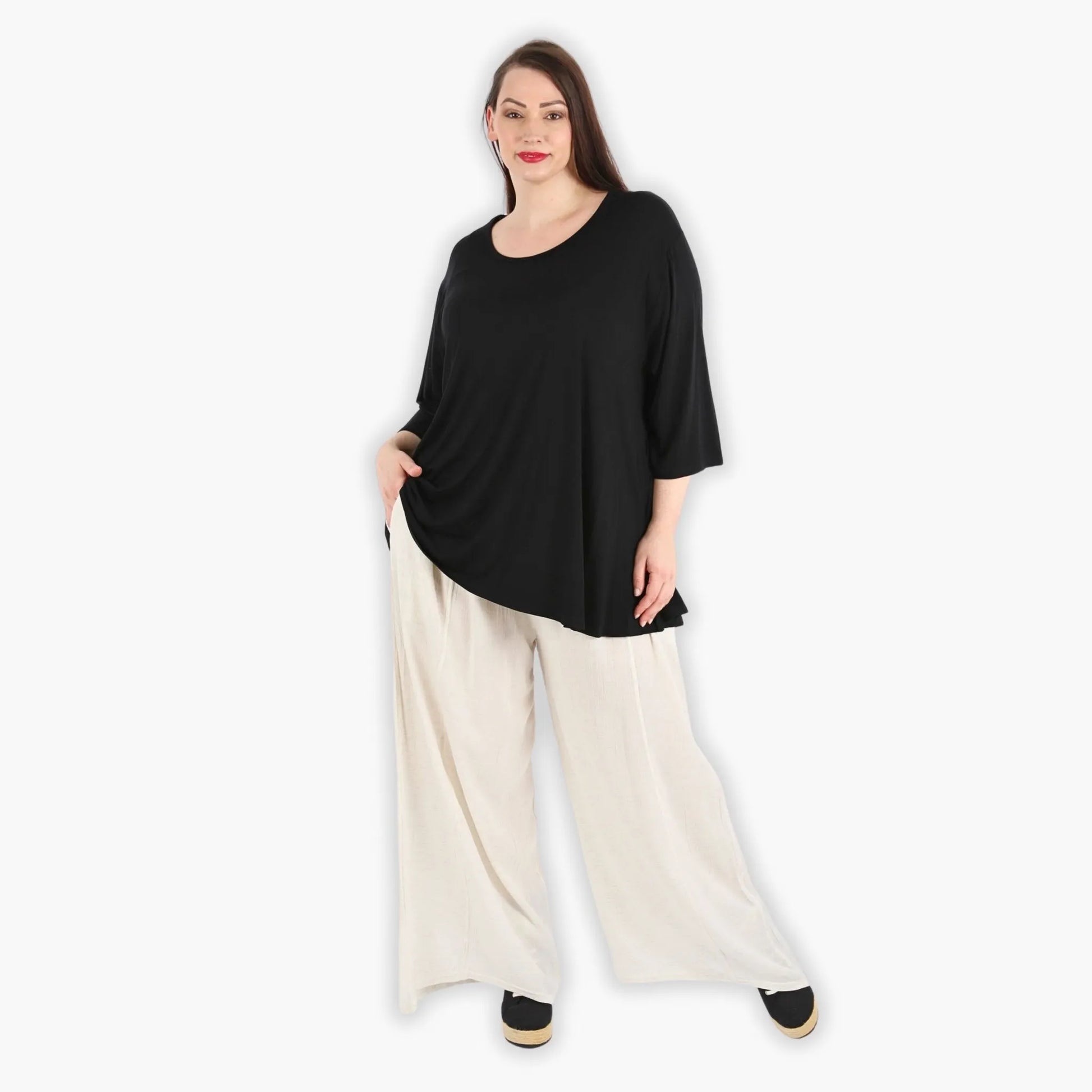 AKH Fashion Hose in gerader Form, aus Viskose, 1295.06927, Weiß, Schick, Modern, Bequem