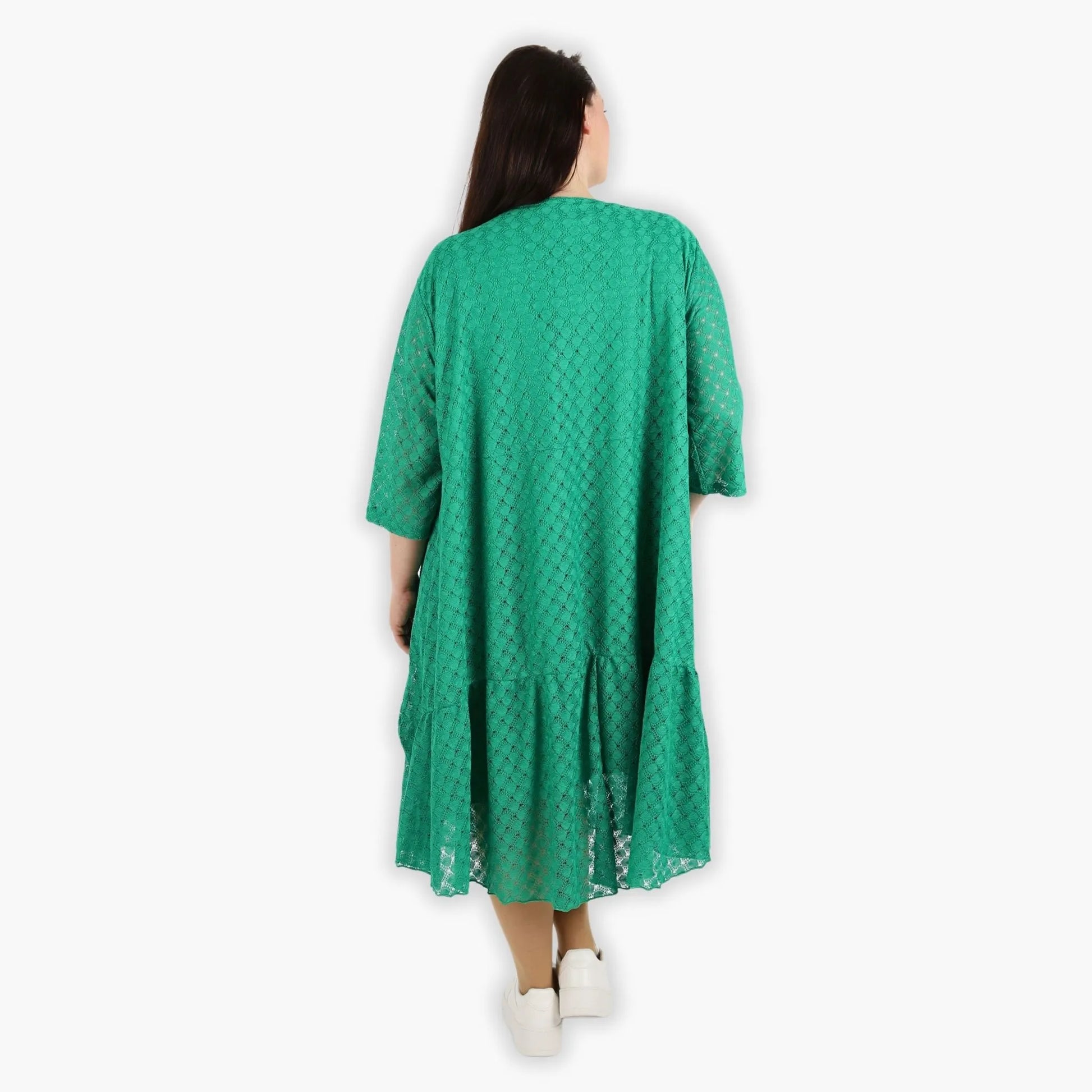 Ballonkleid von AKH Fashion aus Viskose, 1297.06712, Grün, Netz, Schick, Modern, Bequem