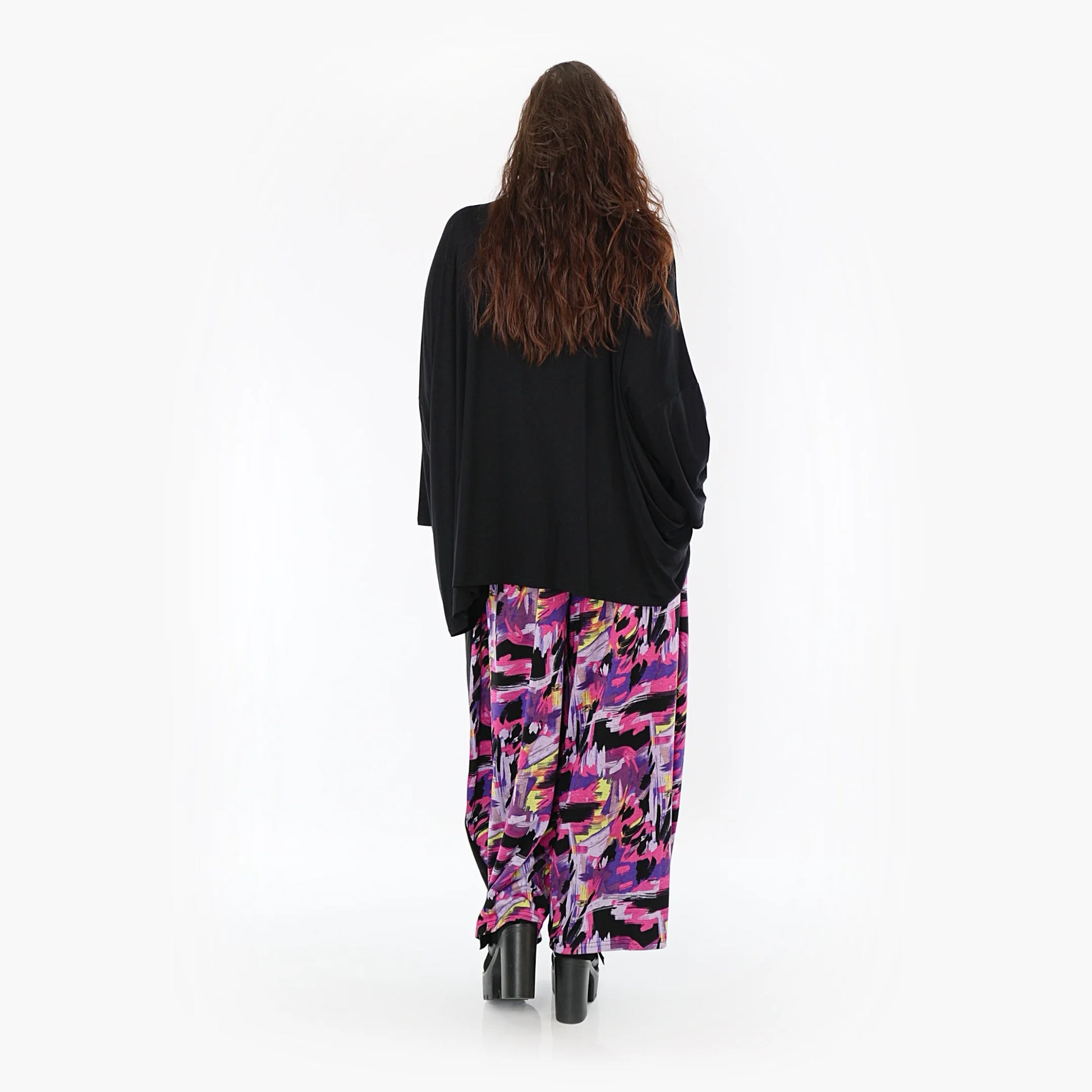 Ballonhose von AKH Fashion aus Viskose, 1381.08069, Fuchsia, Grafik, Schick, Modern