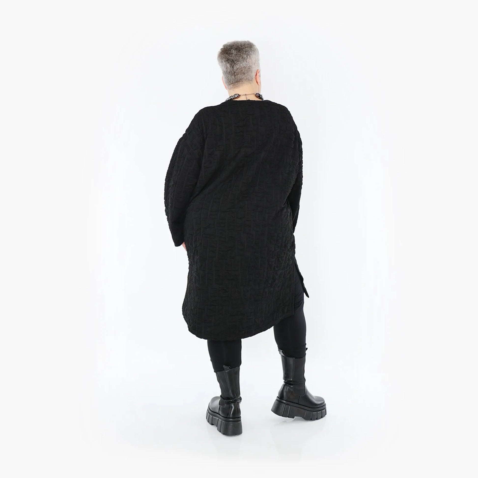 AKH Fashion Kleid in gerader Form, aus Viskose, 1405.07009, Schwarz, Schick, Modern