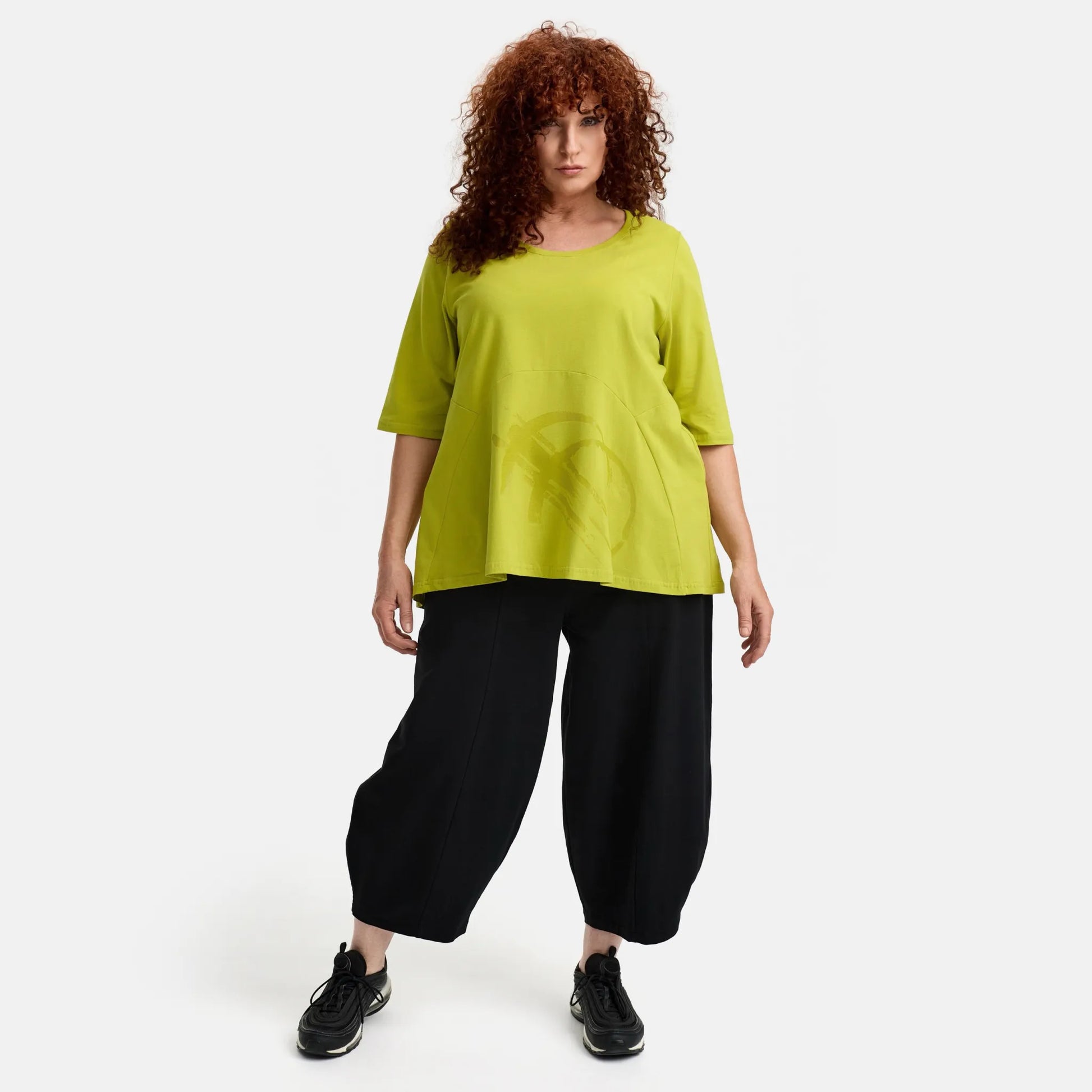 A-Form Shirt von Do Your Best aus Viskose, D917, Pistazie, Abstrakt, Schick, Modern
