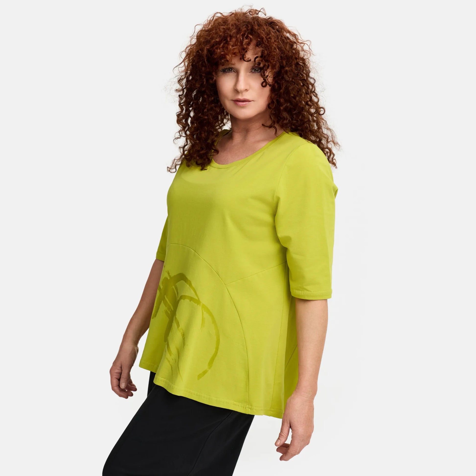 A-Form Shirt von Do Your Best aus Viskose, D917, Pistazie, Abstrakt, Schick, Modern