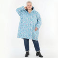 Ballonjacke von AKH Fashion aus Polyester, 1515.06660, Blau/Multi, Punkte, Ausgefallen