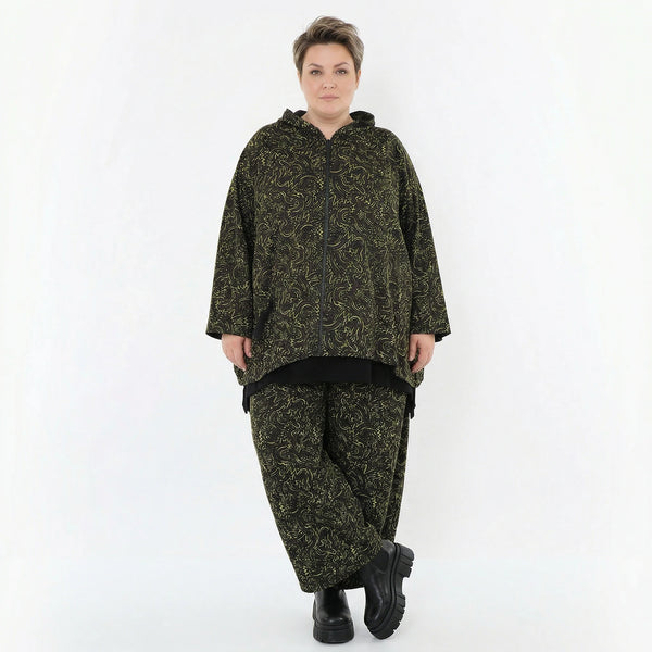 AKH Fashion Jacke in kastiger Form, aus Materialmix, 1516.07076, Neongrün