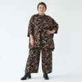 AKH Fashion Hose in gerader Form, aus Viskose, 1517.07074, Schwarz/Cognac/Weiß, Schick