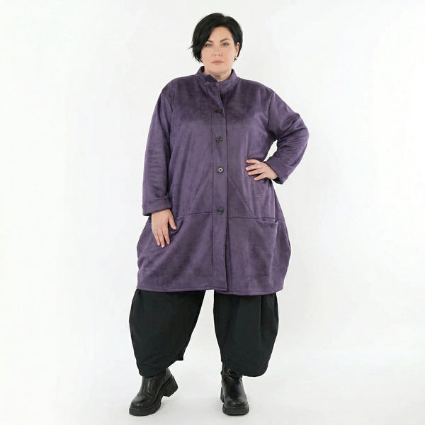 Ballonjacke von AKH Fashion aus Polyester, 1520.07094, Violett, Ausgefallen, Zeitlos