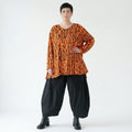 A-Form Bigshirt von AKH Fashion aus Viskose, 1500593, Orange/Braun, Buchstaben, Ausgefallen