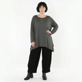 A-Form Bigshirt von AKH Fashion aus Viskose, 1531.01019, Anthrazit, Ausgefallen, Zeitlos