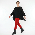 AKH Fashion Leggings in gerader Form, aus Viskose, 1531.0P100, Dunkelrot, Ausgefallen