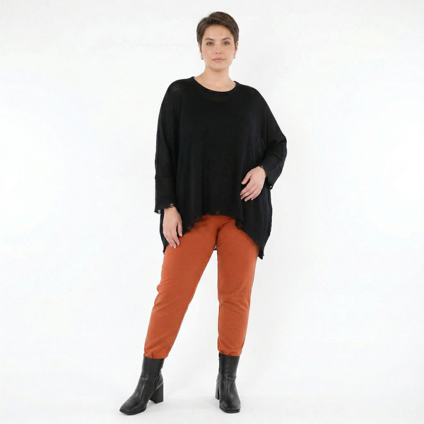 AKH Fashion Leggings in gerader Form, aus Viskose, 1531.0P100, Rost, Ausgefallen, Zeitlos