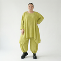 A-Form Bigshirt von AKH Fashion aus Materialmix, 1532.07014, Lime, Wellen, Ausgefallen