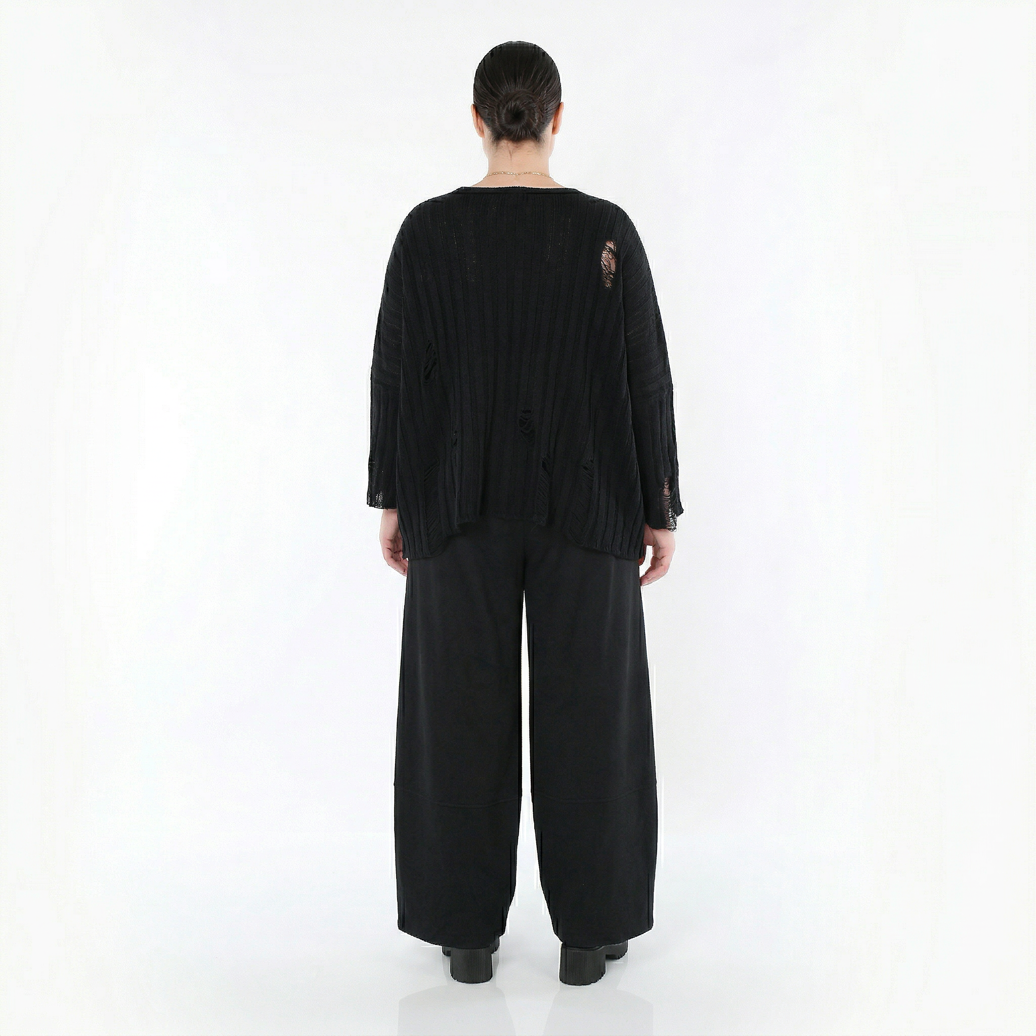  Marlene Hose von AKH Fashion aus Materialmix, 1536.00122, Schwarz, Ausgefallen, Zeitlos