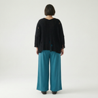  AKH Fashion Hose in gerader Form, aus Materialmix, 1536.00225, Petrol, Ausgefallen, Schick