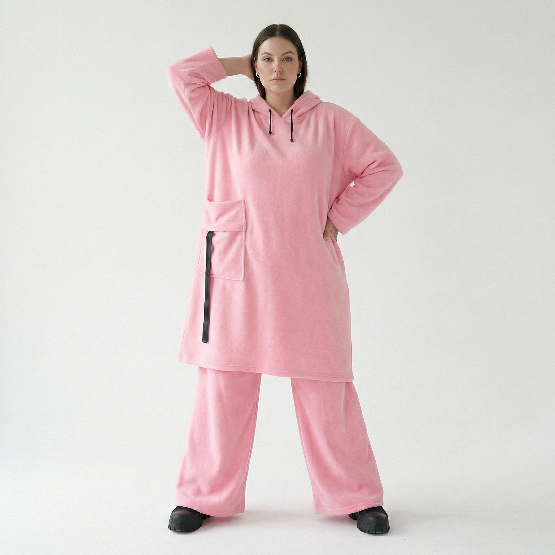  A-Form Kleid von AKH Fashion aus Baumwolle, 1547.06989, Pink, Ausgefallen, Zeitlos, Schick