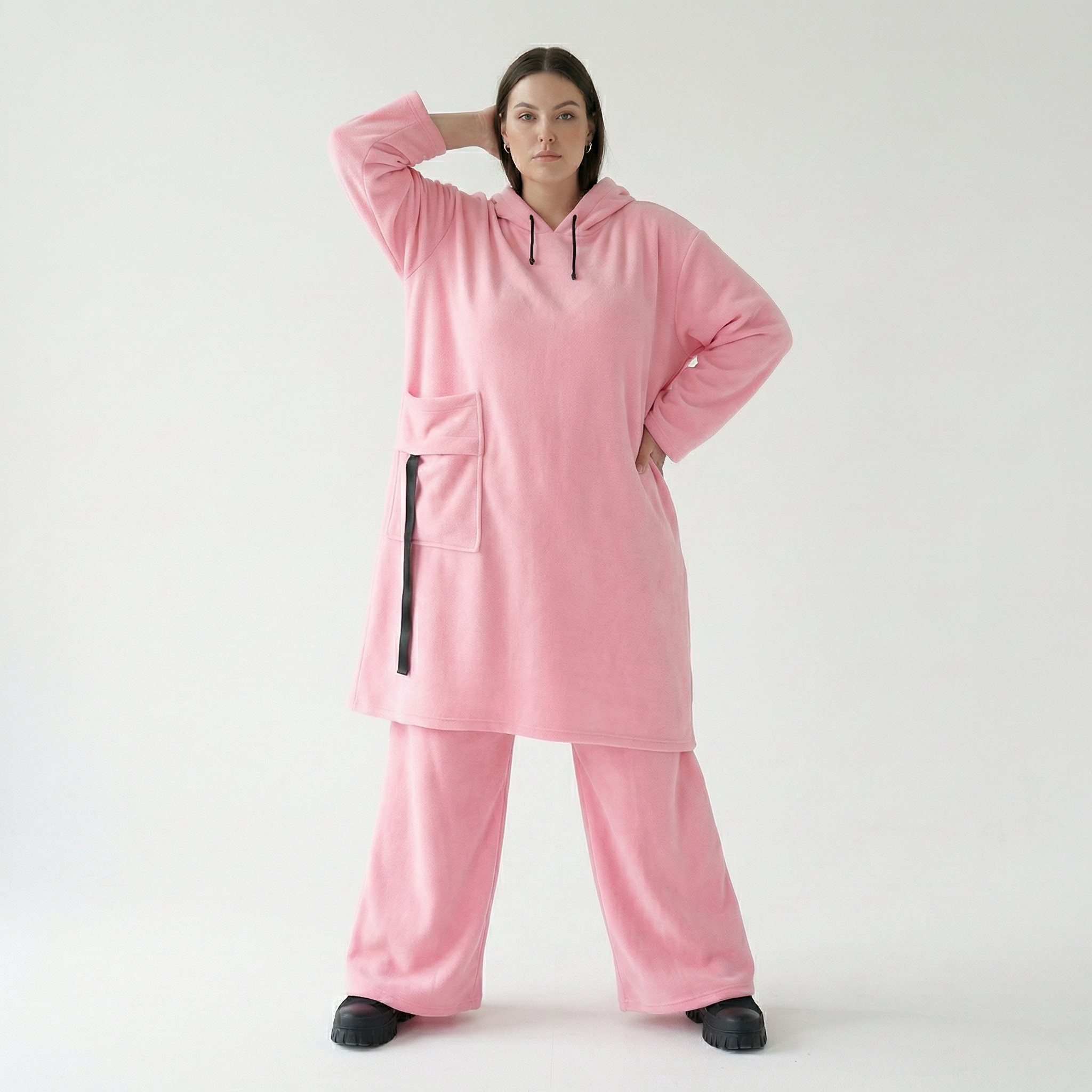  A-Form Kleid von AKH Fashion aus Baumwolle, 1547.06989, Pink, Ausgefallen, Zeitlos, Schick