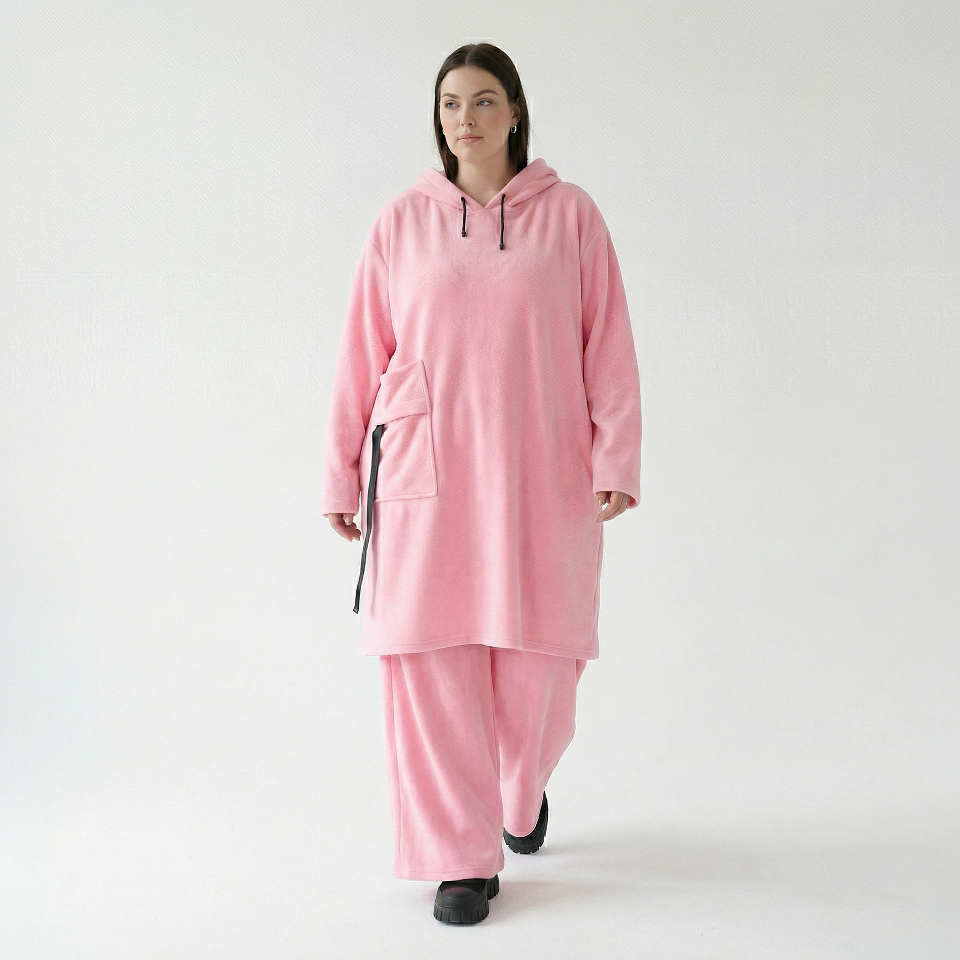  A-Form Kleid von AKH Fashion aus Baumwolle, 1547.06989, Pink, Ausgefallen, Zeitlos, Schick