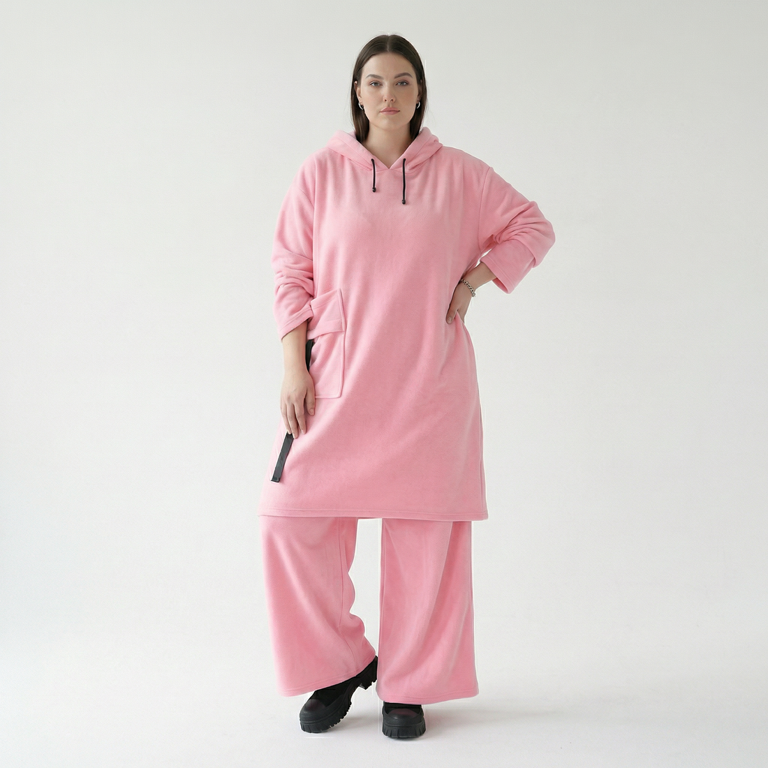  A-Form Kleid von AKH Fashion aus Baumwolle, 1547.06989, Pink, Ausgefallen, Zeitlos, Schick