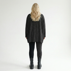  A-Form Bigshirt von AKH Fashion aus Viskose, 1558.00593, Schwarz/Weiß, Punkte, Ausgefallen