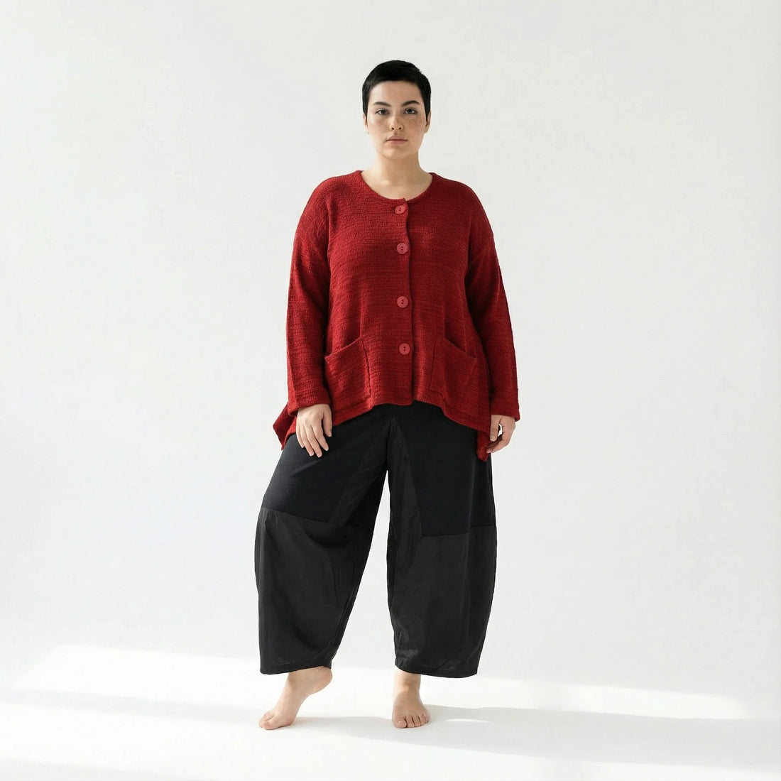  A-Form Jacke von AKH Fashion aus Viskose, 1537.00118, Bourdeaux, Meliert, Ausgefallen