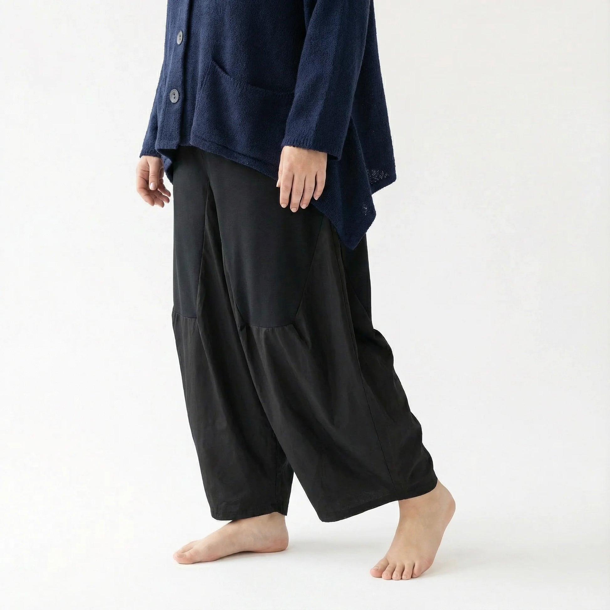  A-Form Jacke von AKH Fashion aus Viskose, 1537.00118, Marine, Meliert, Ausgefallen, Schick