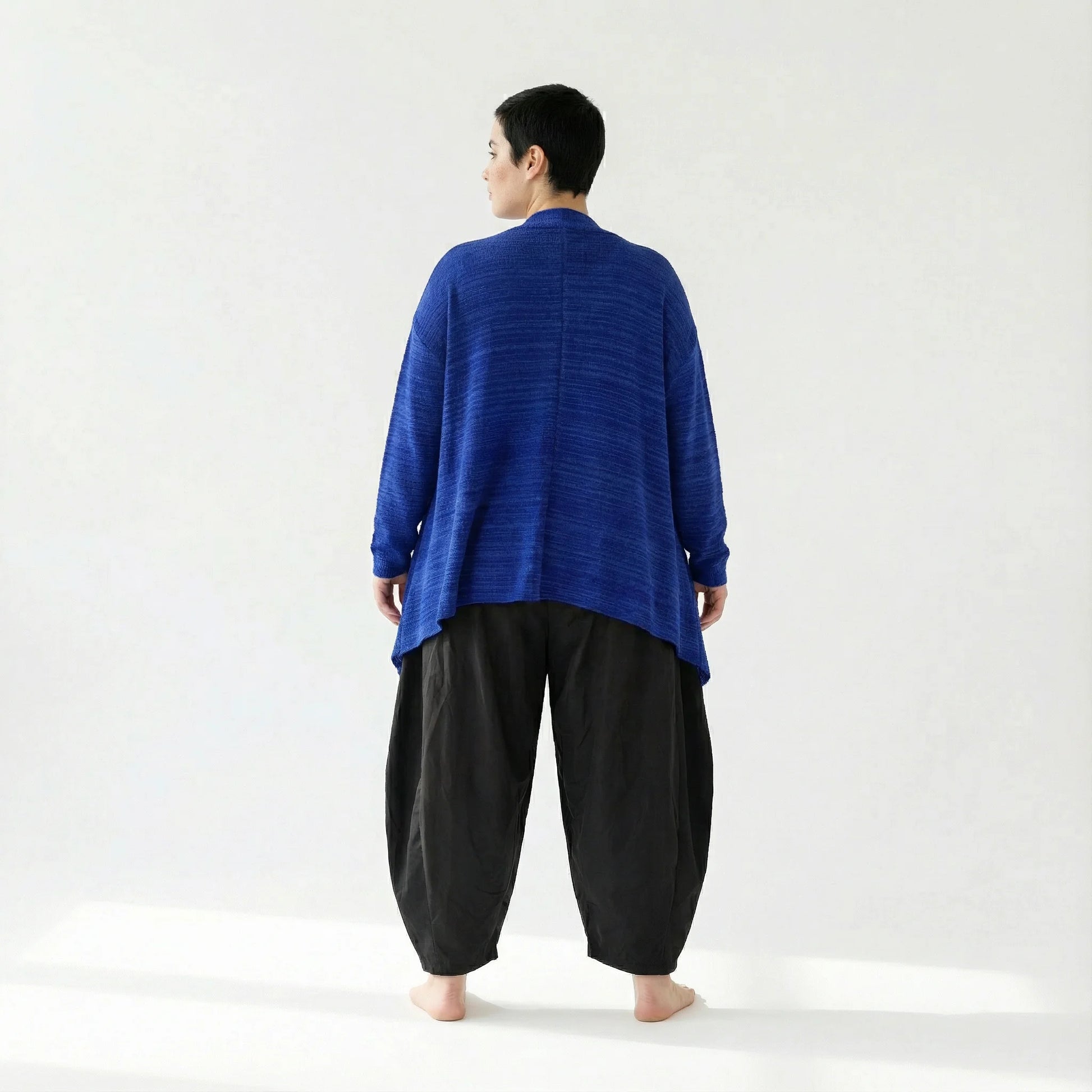  A-Form Jacke von AKH Fashion aus Viskose, 1537.00118, Royalblau, Meliert, Ausgefallen