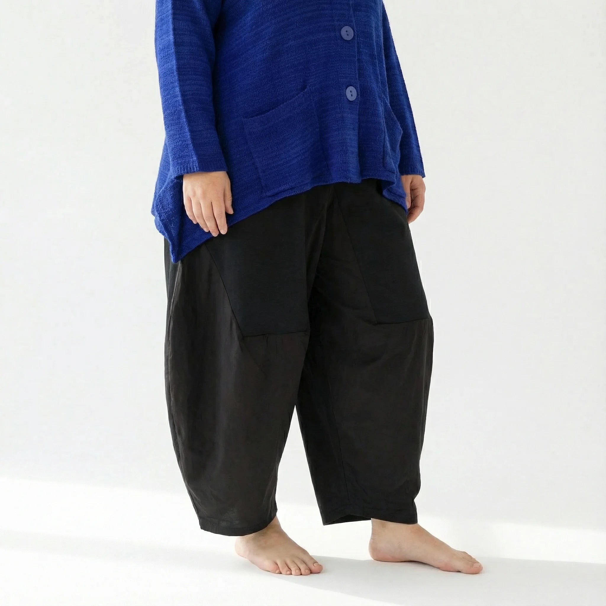  A-Form Jacke von AKH Fashion aus Viskose, 1537.00118, Royalblau, Meliert, Ausgefallen