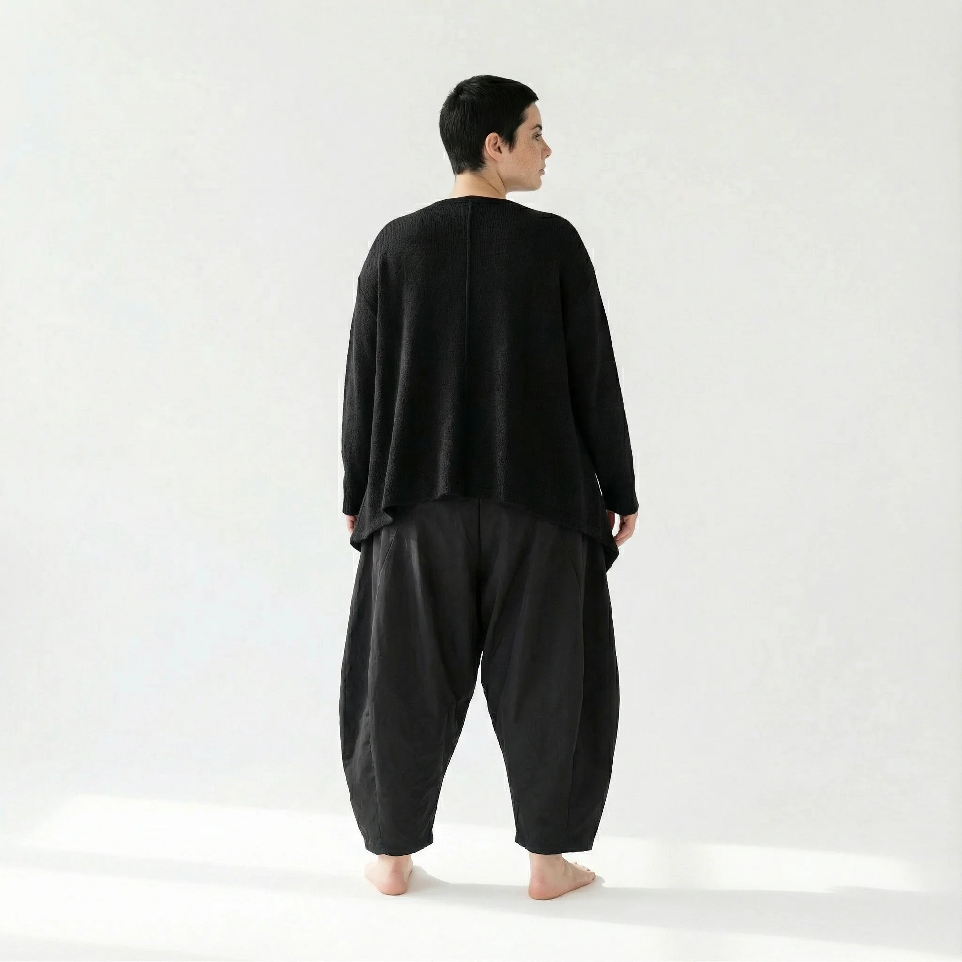  A-Form Jacke von AKH Fashion aus Viskose, 1537.00118, Schwarz, Meliert, Ausgefallen