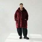  Ballonjacke von AKH Fashion aus Polyester, 1546.06660, Weinrot, Kariert, Ausgefallen
