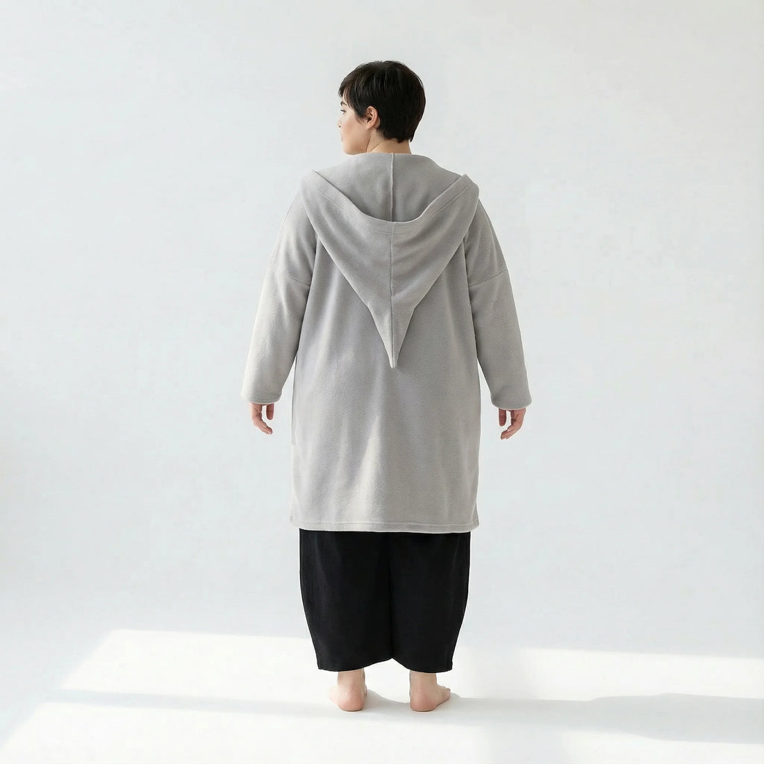  AKH Fashion Jacke in gerader Form, aus Materialmix, 1552.06272, Hellgrau, Ausgefallen