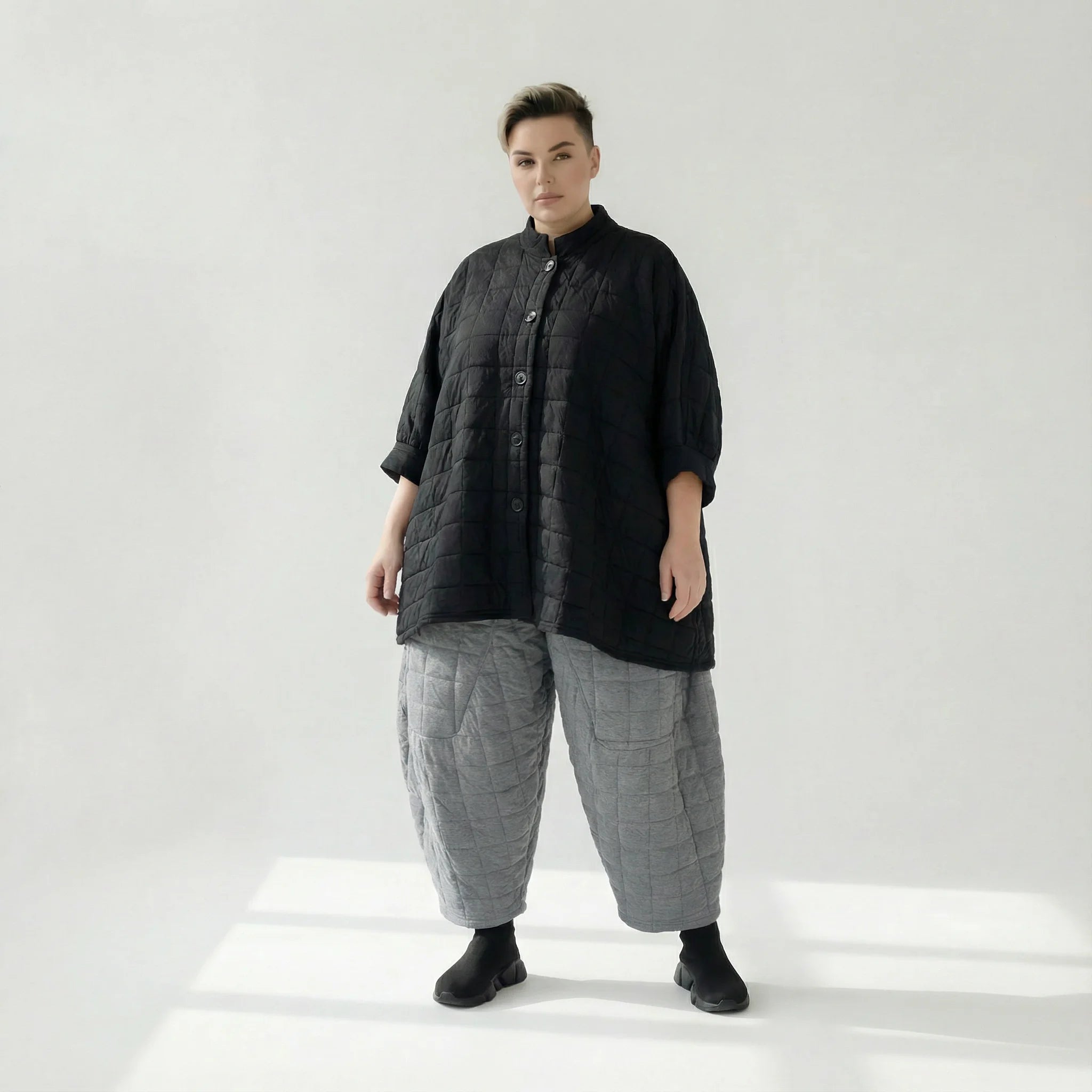  A-Form Bluse von AKH Fashion aus Viskose, 1561.07116, Schwarz, Kariert, Ausgefallen