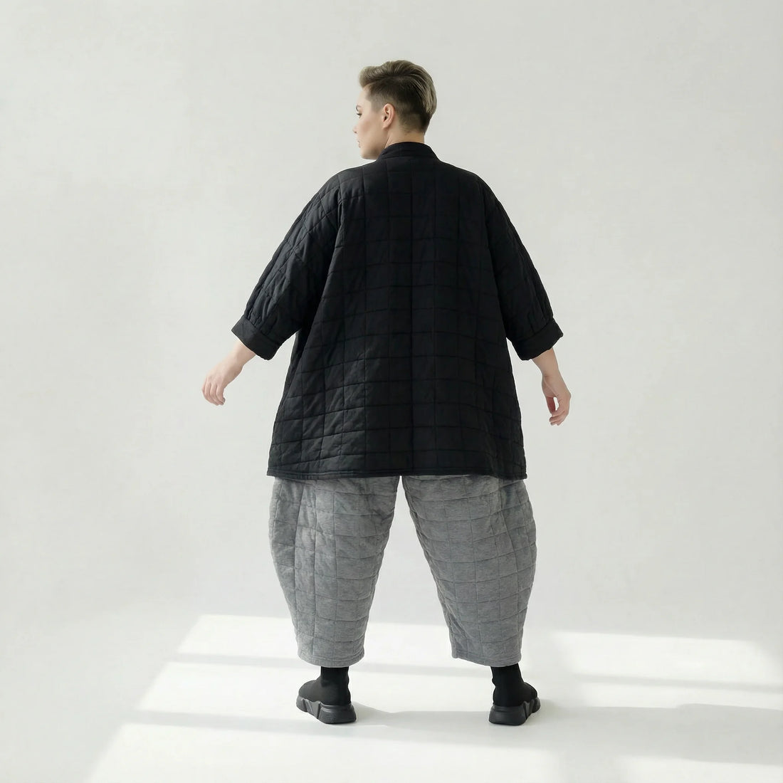  A-Form Bluse von AKH Fashion aus Viskose, 1561.07116, Schwarz, Kariert, Ausgefallen