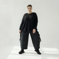  Ballonhose von AKH Fashion aus Viskose, 1561.07125, Schwarz, Kariert, Ausgefallen, Zeitlos