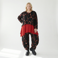  AKH Fashion Jacke in gerundeter Form, aus Materialmix, 1563.00130, Schwarz/Multi, Grafik