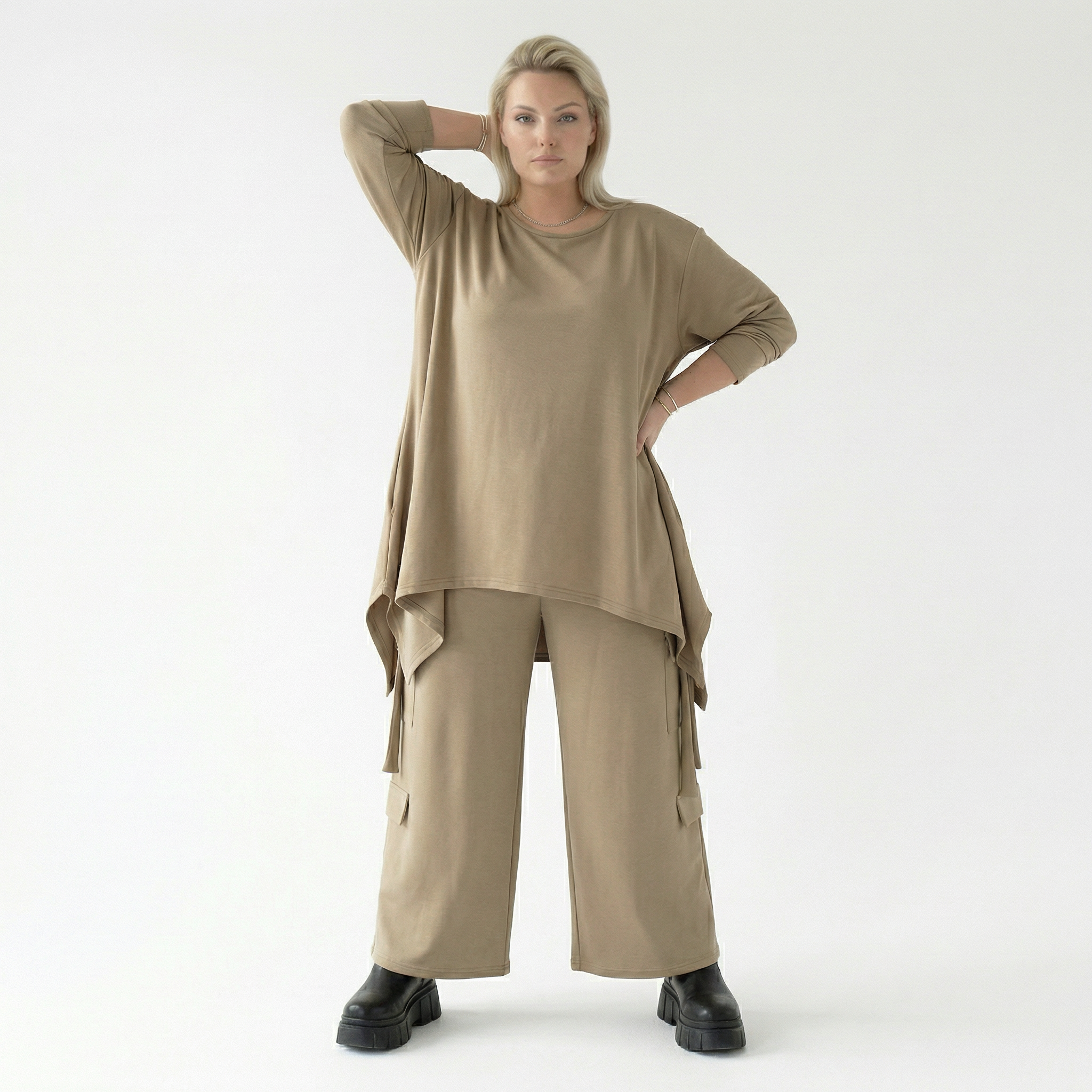  Ballonhose von AKH Fashion aus Viskose, 1566.07125, Camel, Ausgefallen, Zeitlos, Schick