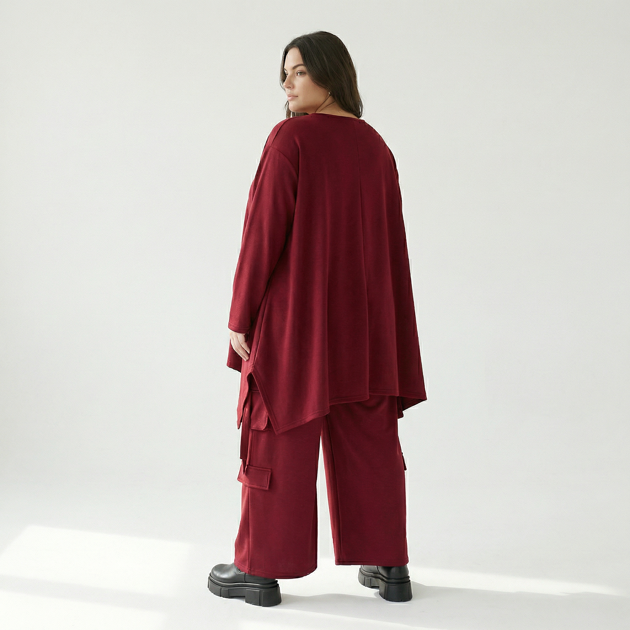  Ballonhose von AKH Fashion aus Viskose, 1566.07125, Weinrot, Ausgefallen, Zeitlos, Schick