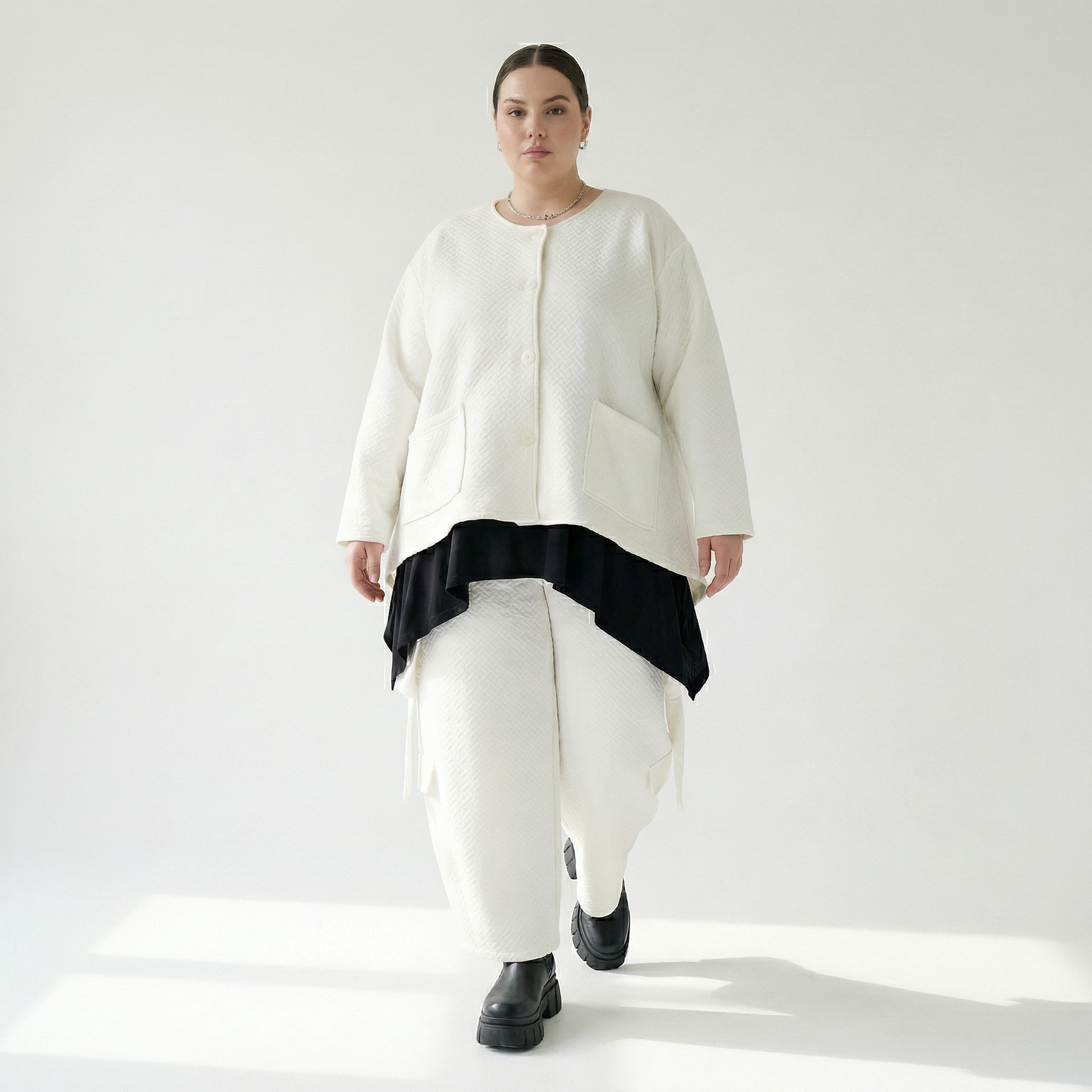  Ballonhose von AKH Fashion aus Baumwolle, 1567.07125, Weiß, ZickZack, Ausgefallen, Zeitlos