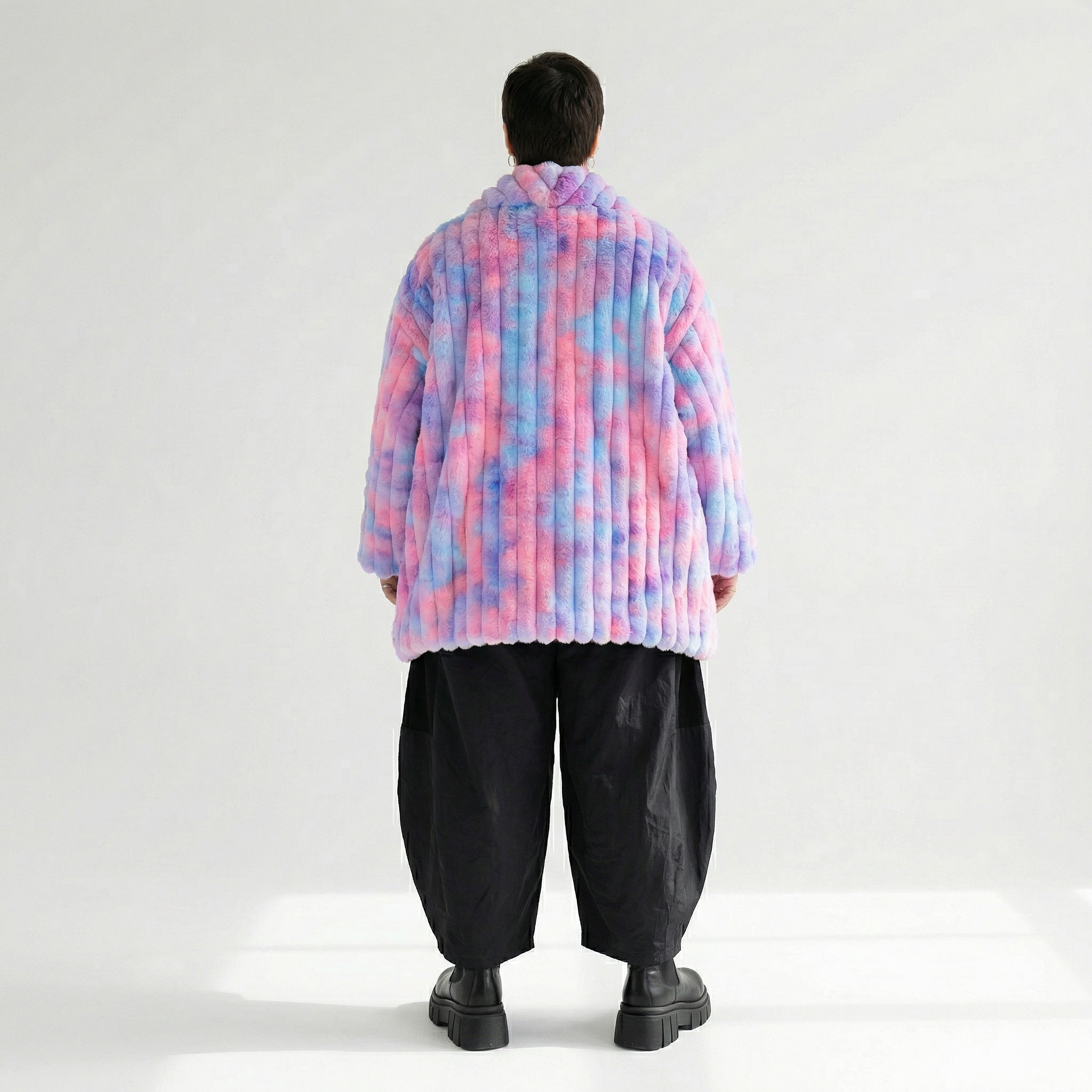  A-Form Jacke von AKH Fashion aus Polyester, 1568.06749, Mehrfarbig, Blockstreifen, Schick