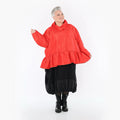  A-Form Jacke von AKH Premium aus Viskose, P107166, Rot, Ausgefallen, Zeitlos, Schick