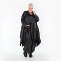  A-Form Jacke von AKH Premium aus Materialmix, P1027.7147, Schwarz, Ausgefallen, Zeitlos