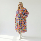  A-Form Kleid von AKH Fashion aus Baumwolle, 1503.07112, Multicolor, Farbmix, Ausgefallen