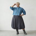 Luftig leichte Oversize Jacke aus hochwertiger Baumwoll Popeline im ausgefallenen Lagenlook, Petrol