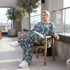 Damen Shirt Lagenlook Viskose Petrol/Rose, A-Form, 3/4-Arm, Oversize große Größen – AKH Fashion