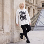 Kastiges Langarmshirt mit Statement Print und Außennähten aus French Terry Stretch urban