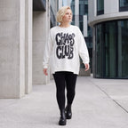 Kastiges Langarmshirt mit Statement Print und Außennähten aus French Terry Stretch urban